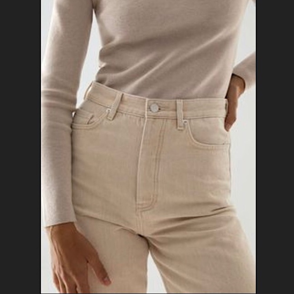 COS Beige Tapered Leg Jeans